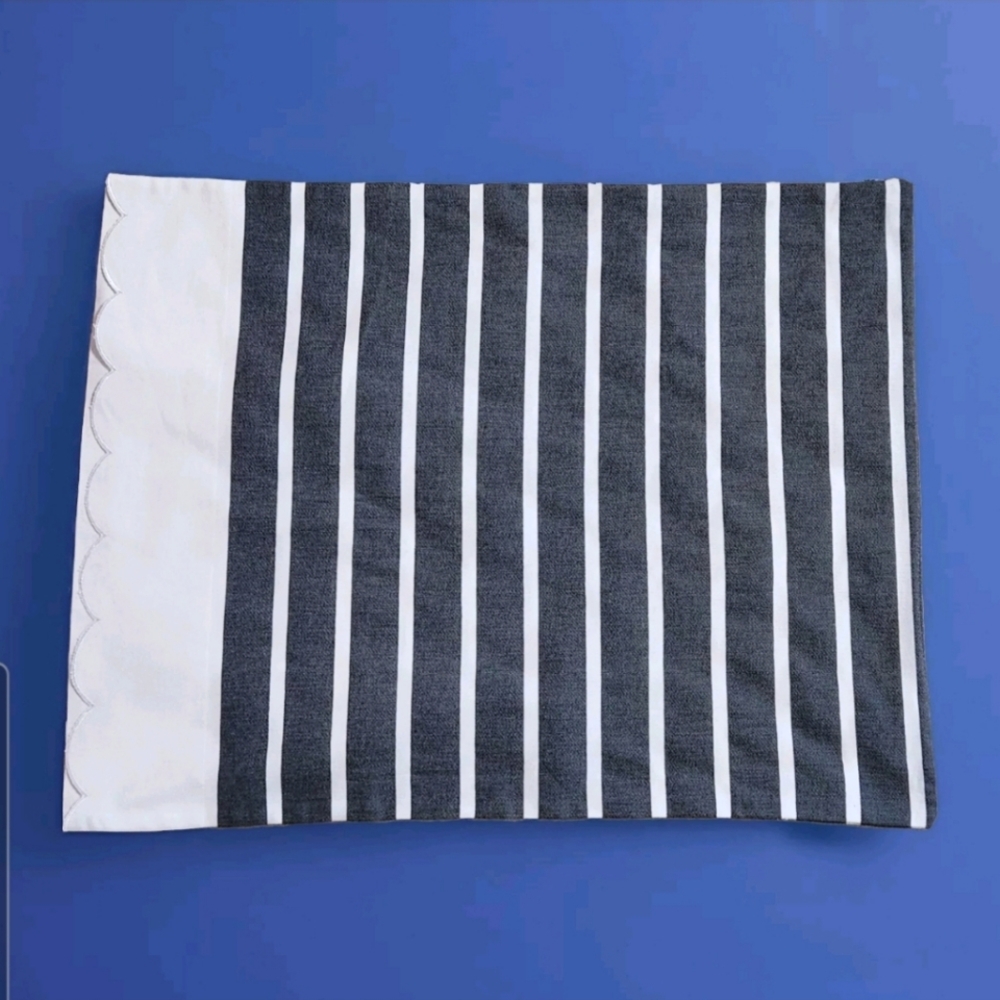 Kate Spade Harbor Scalloped Edge Standard Pillowcase 1 Colors Grey and White